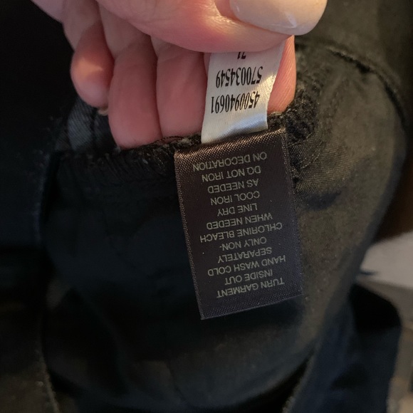 WHBM black sleek boot cut mid rise jeans. Size 10 - Picture 9 of 9